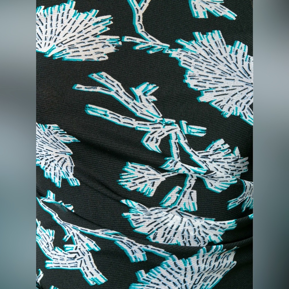 Diane Von Furstenberg Faridah Floral Mesh Dress sz M - Picture 10 of 12